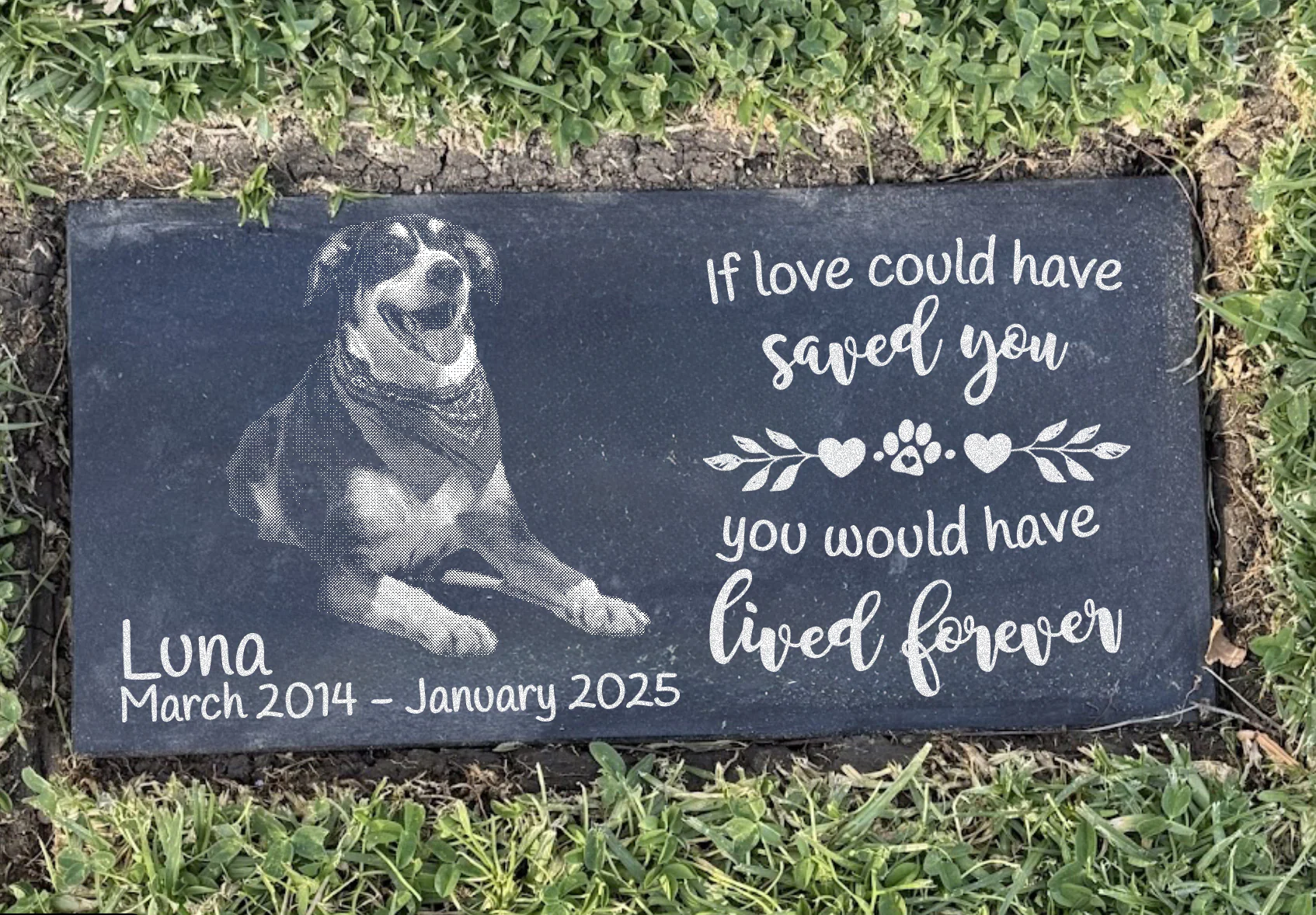 Outdoor Grave Marker 8x16x3 Memorial Plaque Solid Polished Black Granite stone