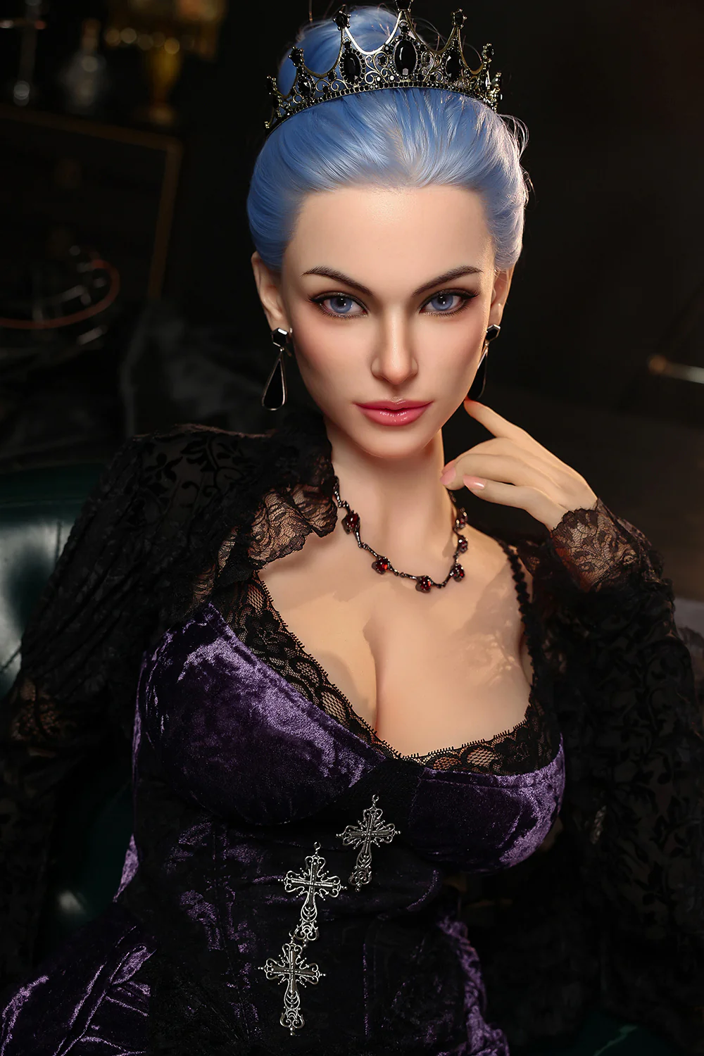 US Stock - YAMIEE Jovie 163A SNK34 Soft Silicone ROS Head Sex Doll TPE Body Natural Skin TPE Adult Love Doll (Free 2ND Head)