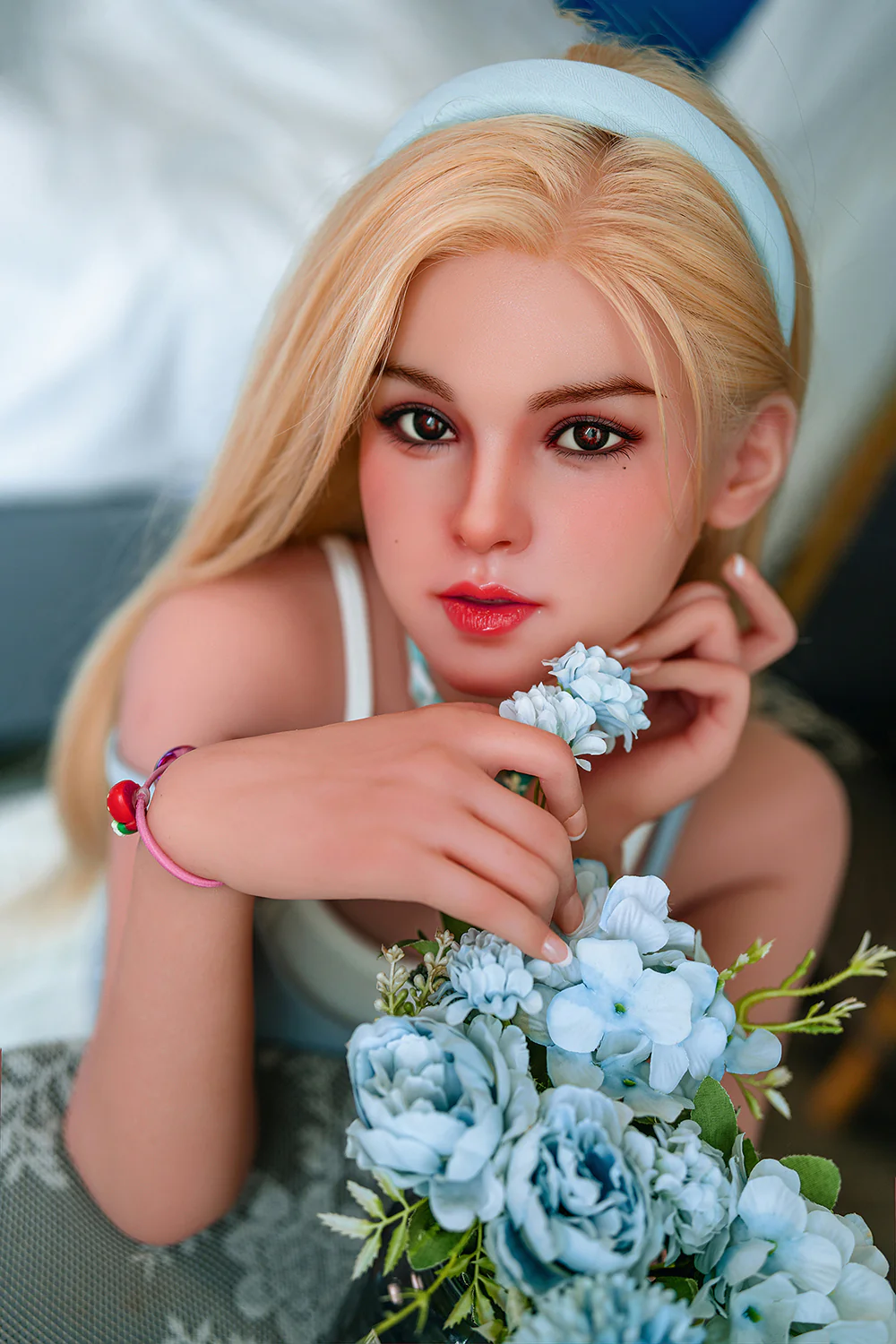 US Stock - Sylvestra 150cm M15 Silicone ROS Head Sex Doll Movable Jaw TPE Body Adult Oral Sex Love Doll